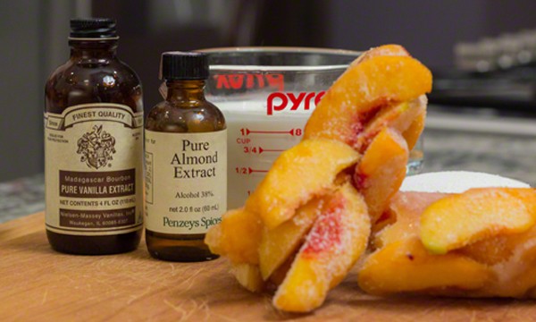 Homemade Peach Ice Cream in a VitaMix