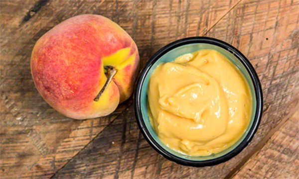 Homemade Peach Ice Cream in a VitaMix